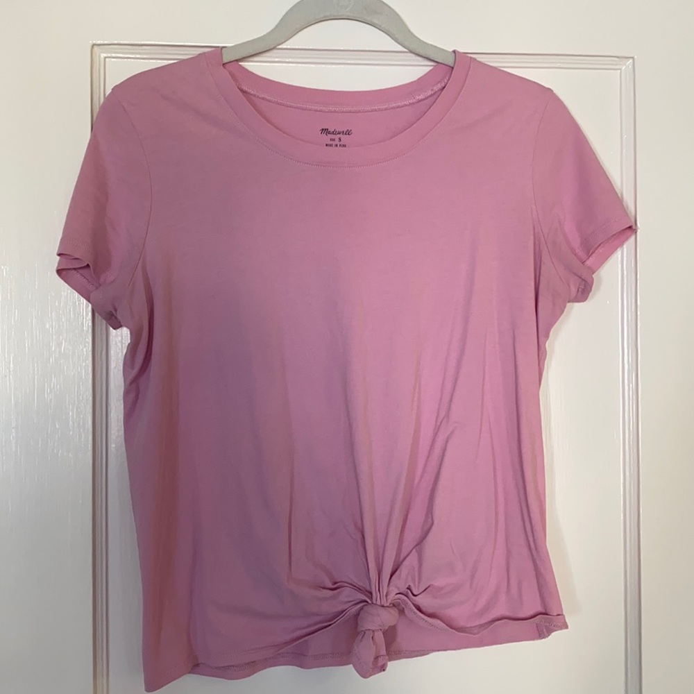 Madewell tie front t shirt